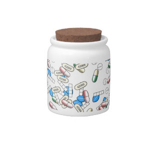 Pill Sprinkles Pattern Candy Jar