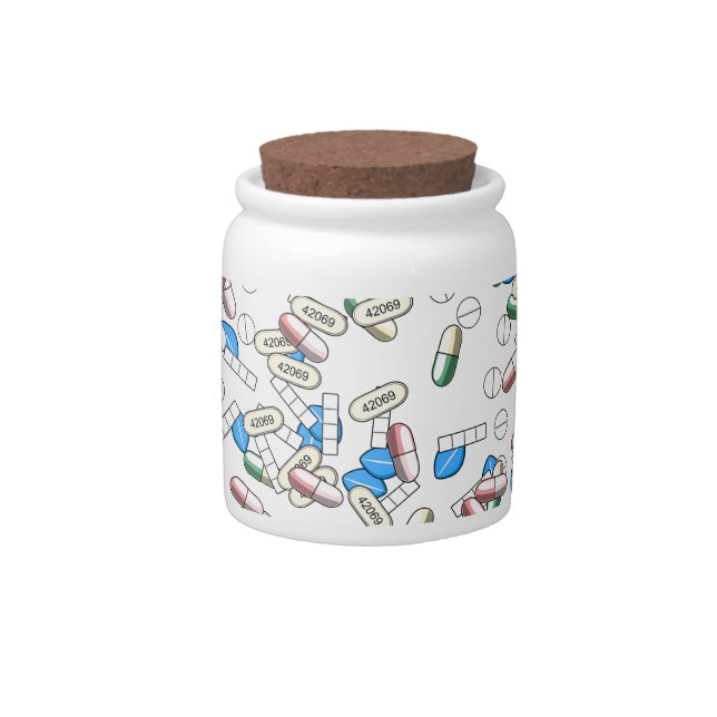 Pill Sprinkles Pattern Candy Jar (Front)