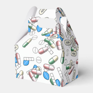 Pill Sprinkles Pattern Favor Boxes