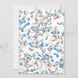 Pill Sprinkles Pattern Holiday Card
