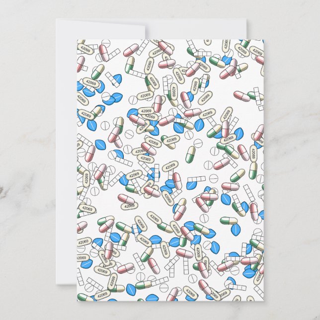 Pill Sprinkles Pattern Invitation (Front)