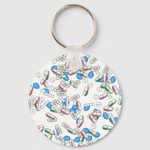 Pill Sprinkles Pattern Keychain