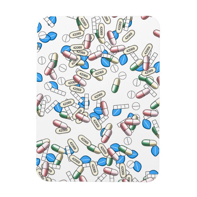 Pill Sprinkles Pattern Magnet (Vertical)