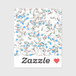 Pill Sprinkles Pattern Sticker
