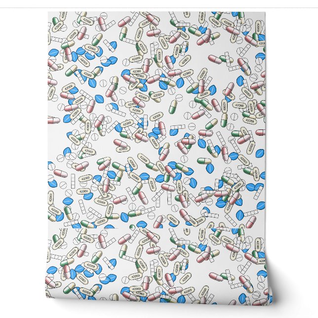 Pill Sprinkles Pattern Wallpaper (Unrolling)