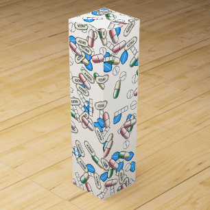 Pill Sprinkles Pattern Wine Box