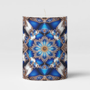 Pillar Candle Abstract design with Argentinian