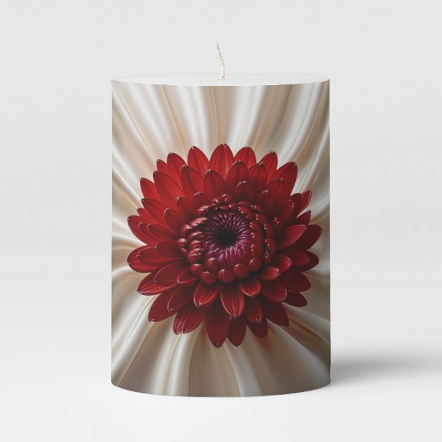 Pillar Candle Abstract design with Japanase Colors (Front)