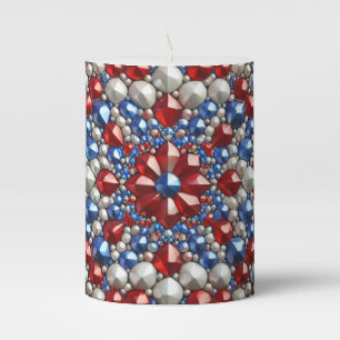 Pillar Candle Abstract design with Netherlands