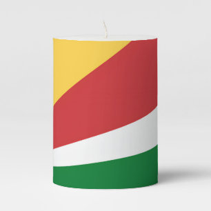 Pillar Candle Abstract design with Seychelles