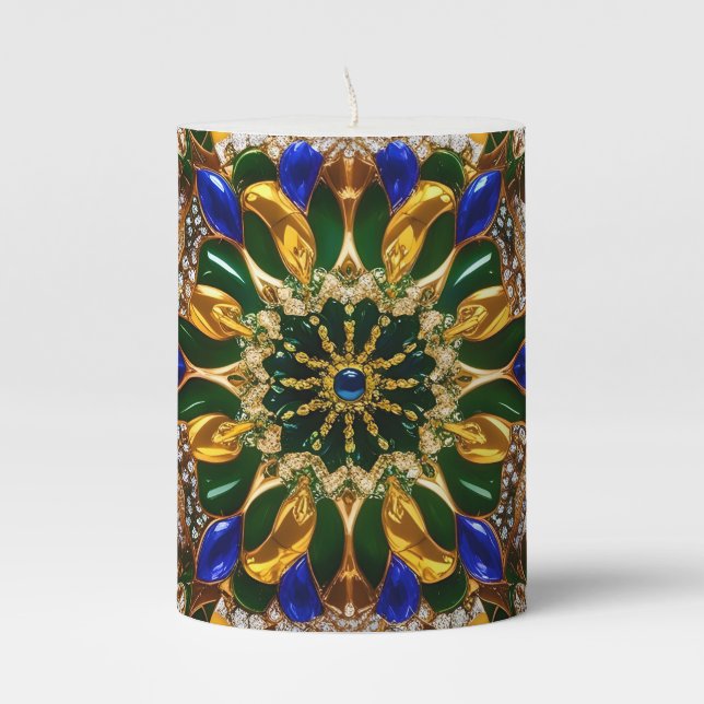 Pillar Candle Brazil colors (Front)