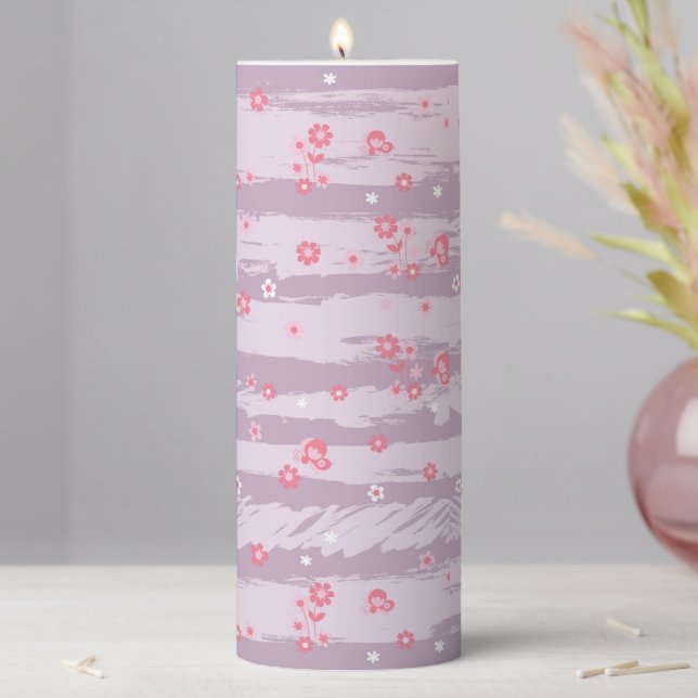 Pillar Candle – Butterfly Garden (In Situ)