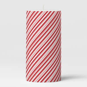 Pillar Candle-Candy Cane Stripes Candle