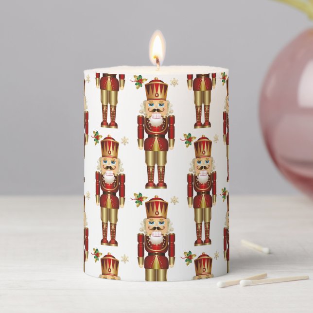 Pillar Candle-Christmas Nutcracker Pillar Candle (In Situ)