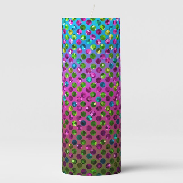 Pillar Candle Crystal Bling Strass (Front)