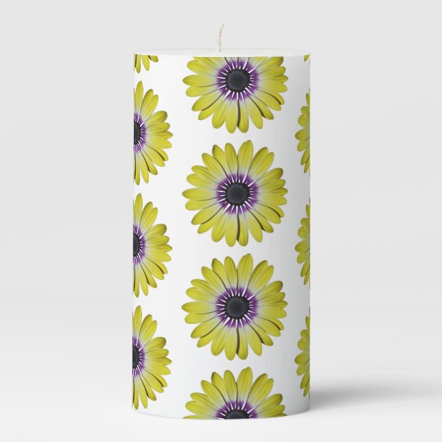 Pillar Candle-Daisies Candle (Front)