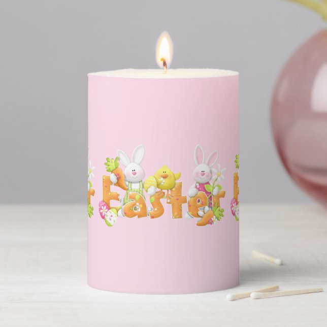 Pillar Candle-Easter Bunny  Candle (In Situ)