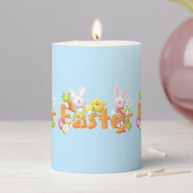 Pillar Candle-Easter Bunny  Candle (In Situ)
