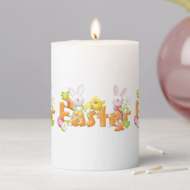 Pillar Candle-Easter Bunny  Candle (In Situ)