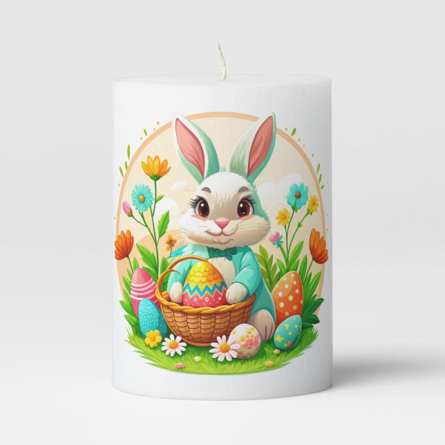 Pillar Candle-Easter Bunny  Candle (Front)