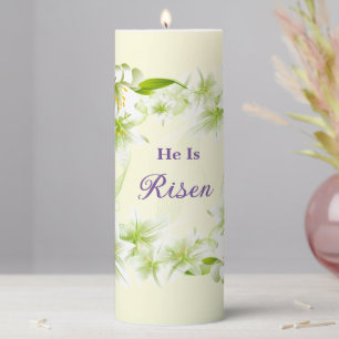 Pillar Candle-Easter Lilies Pillar Candle