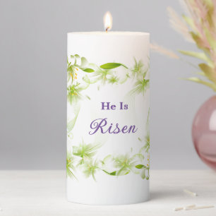Pillar Candle-Easter Lilies Pillar Candle