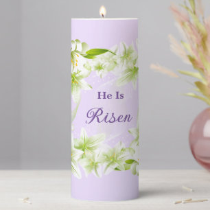 Pillar Candle-Easter Lilies Pillar Candle