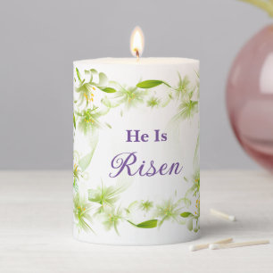 Pillar Candle-Easter Lilies Pillar Candle