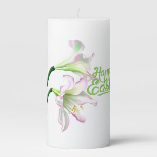Pillar Candle- Easter Lillies Candle