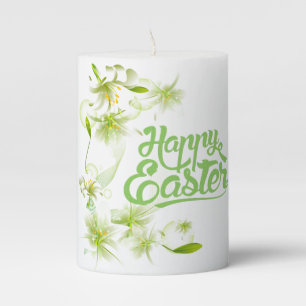 Pillar Candle- Easter Lillies Candle