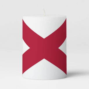 Pillar Candle flag of Alabama State, USA