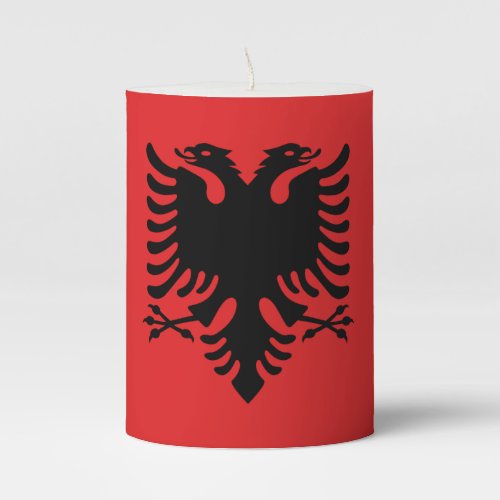 Pillar Candle flag of Albania