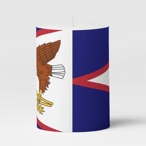 Pillar Candle flag of American Samoa USA