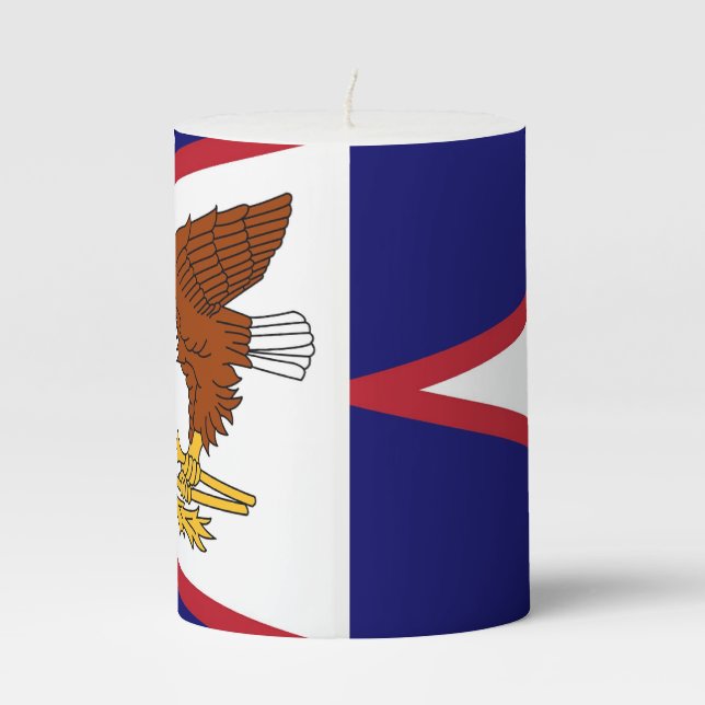 Pillar Candle flag of American Samoa, USA (Back)