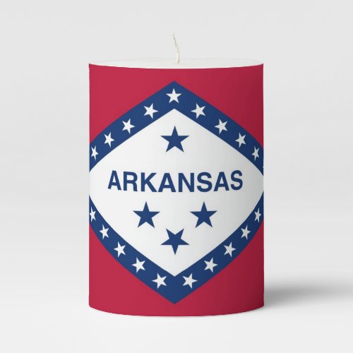 Pillar Candle flag of Arkansas State USA