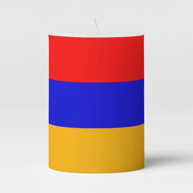 Pillar Candle flag of Armenia (Front)