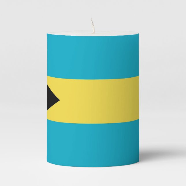 Pillar Candle flag of Bahamas (Front)