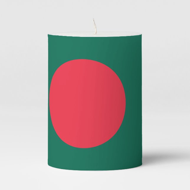 Pillar Candle flag of Bangladesh (Front)
