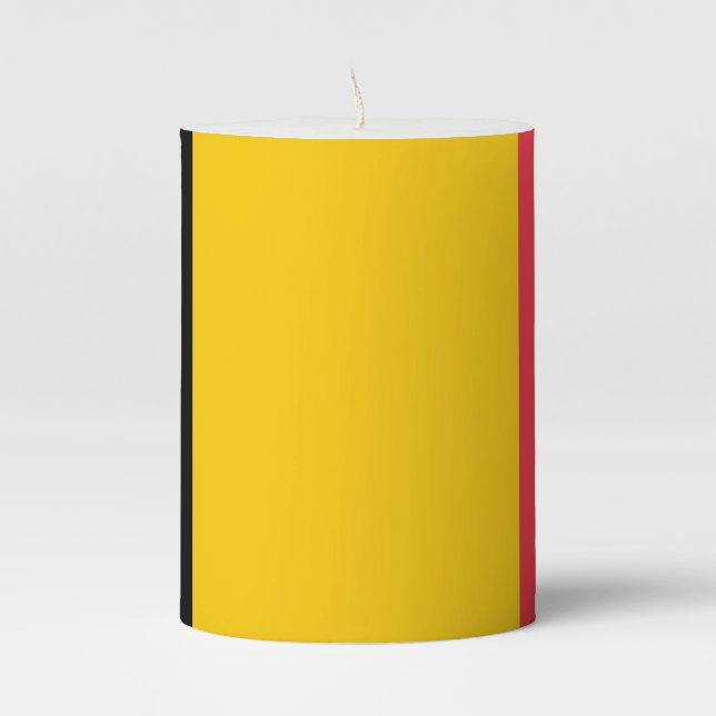 Pillar Candle flag of Belgium (Front)