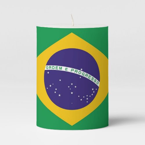 Pillar Candle flag of Brazil