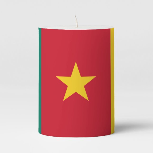 Pillar Candle flag of Cameroon (Front)