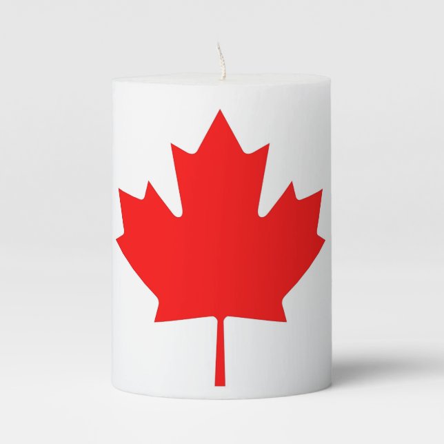 Pillar Candle flag of Canada (Front)