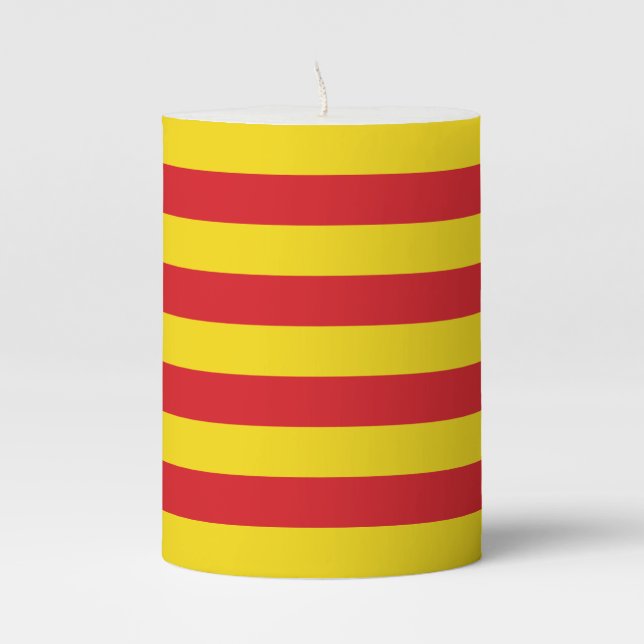 Pillar Candle flag of Catalonia (Front)