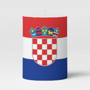 Pillar Candle flag of Croatia