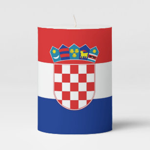 Pillar Candle flag of Croatia