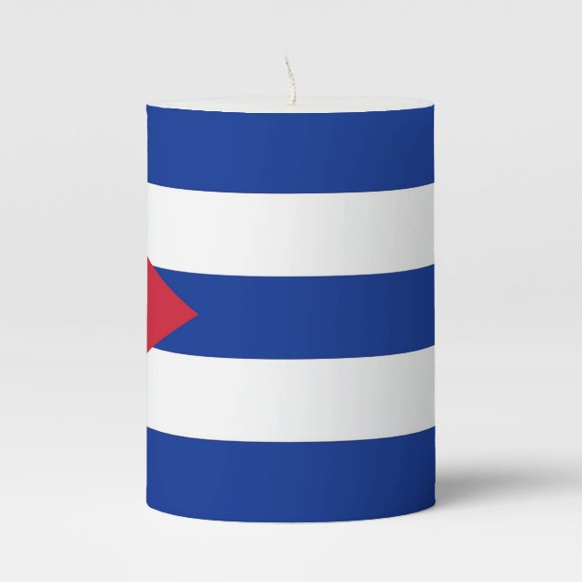 Pillar Candle flag of Cuba (Front)