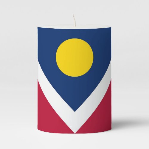 Pillar Candle flag of Denver Colorado State USA