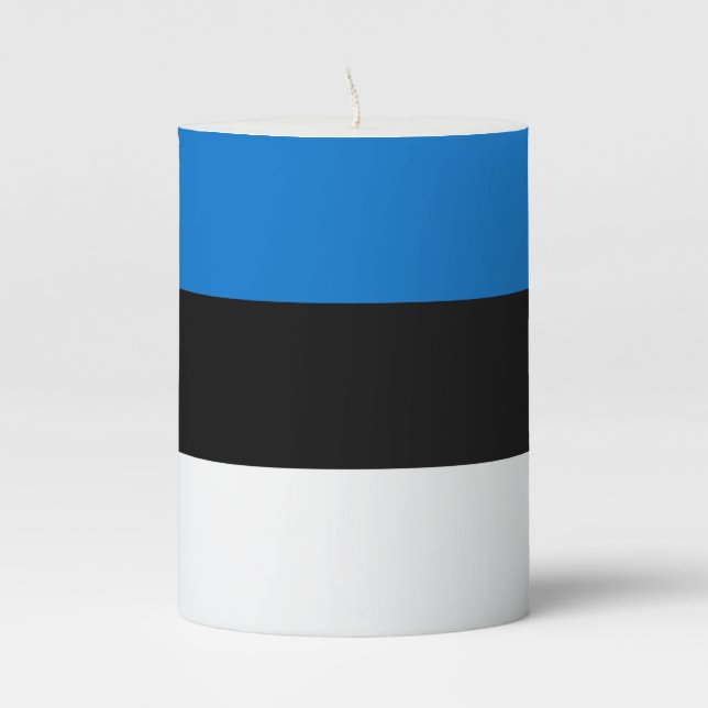 Pillar Candle flag of Estonia (Front)