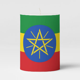 Pillar Candle flag of Ethiopia