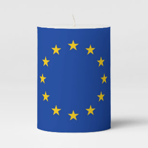 Pillar Candle flag of European Union